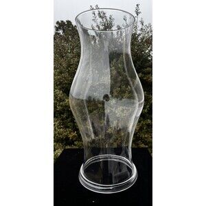Blenko Royal Leerdam Colonial Williamsburg Blown Clear Glass Hurricane Shade 13"